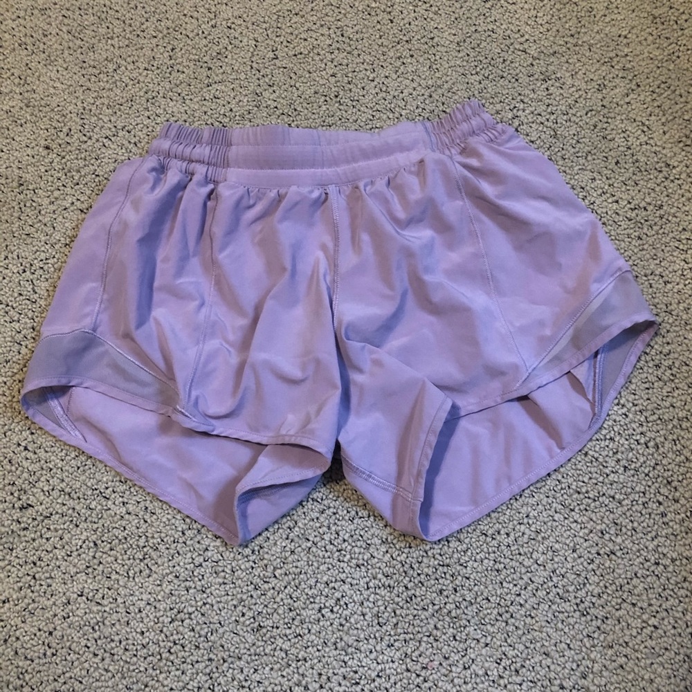 lilac Lululemon Hotty Hot short II Long 4”